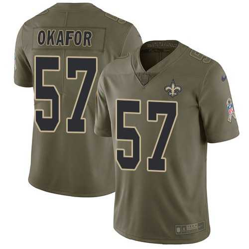 Nike Saints 57 Alex Okafor Olive Salute To Service Limited Jersey Dzhi,We sell and wholesale Nike Saints 57 Alex Okafor Olive Salute To Service Limited Jersey Dzhi on line form chian!